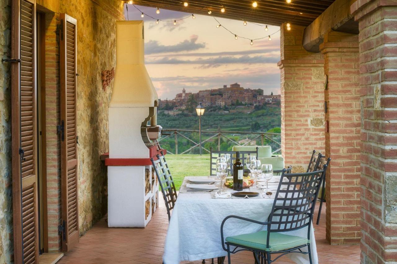 Casa Ora D'Oro - Panoramic Views / Pool / Private Garden Villa Trequanda Bagian luar foto